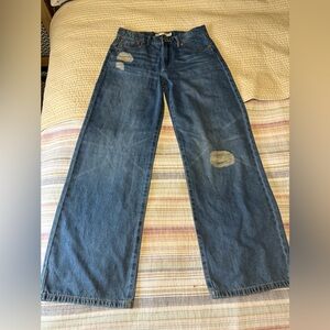 Levi’s Girls Wide Leg Jeans with Distress patching. Youth size 16. NWT